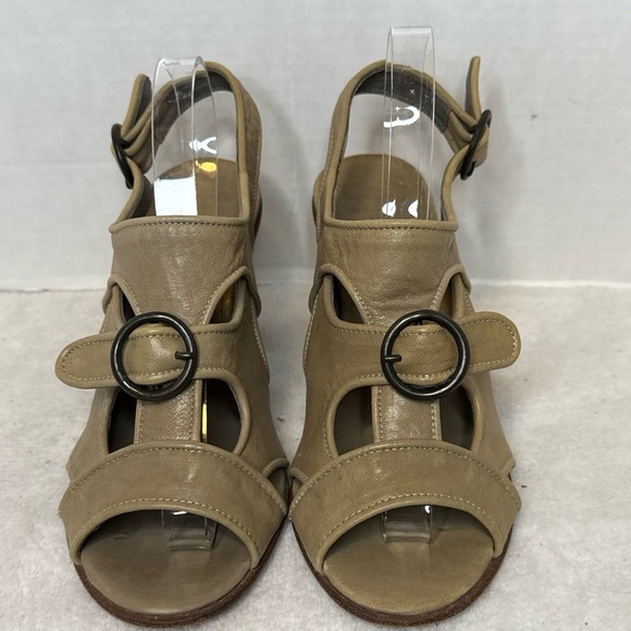 Argila Pepe Monjo Leather Strappy Buckle Heeled Open Toe‎ Sandals Size 36/6 - Picture 6 of 9